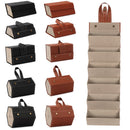 Portable Eyeglasses PU Leather Case Organizer