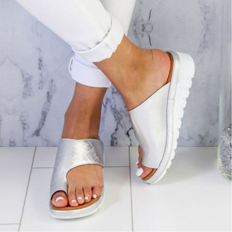 Women Flat Sole Toe Bone Corrector Sandals