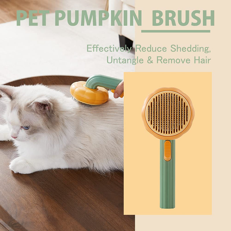 Pumpkin Self Cleaning Slicker Comb for Pets
