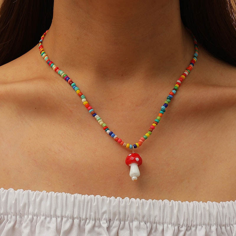Bohemian Women's Multicolor Beads Handmade Necklaces