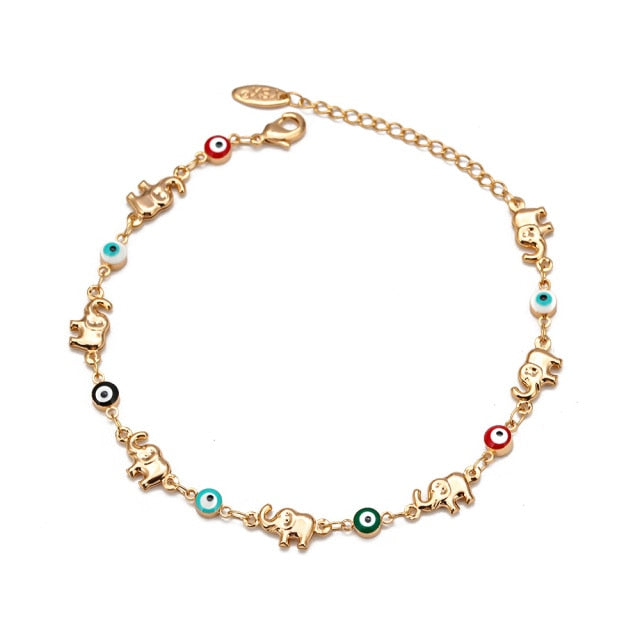 Enamel & Stones Charm Bracelet