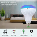 Wireless Bluetooth Speaker+12W RGB Bulb LED Lamp with Remote Control