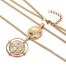 Vintage Carved Coin Necklace