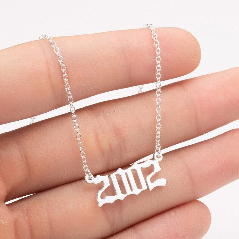 Women Personalized Necklace Special Date Year Number