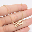 Women Personalized Necklace Special Date Year Number