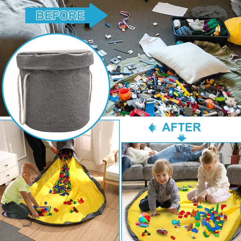 Convenient Toy Storage Bag Basket / Large Play Mat