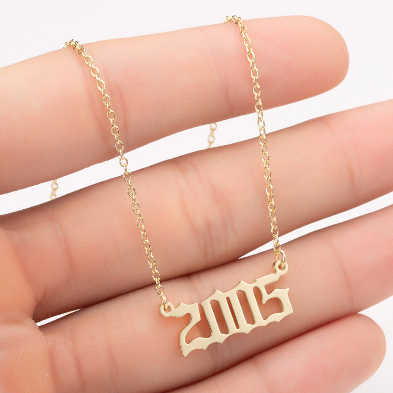 Women Personalized Necklace Special Date Year Number