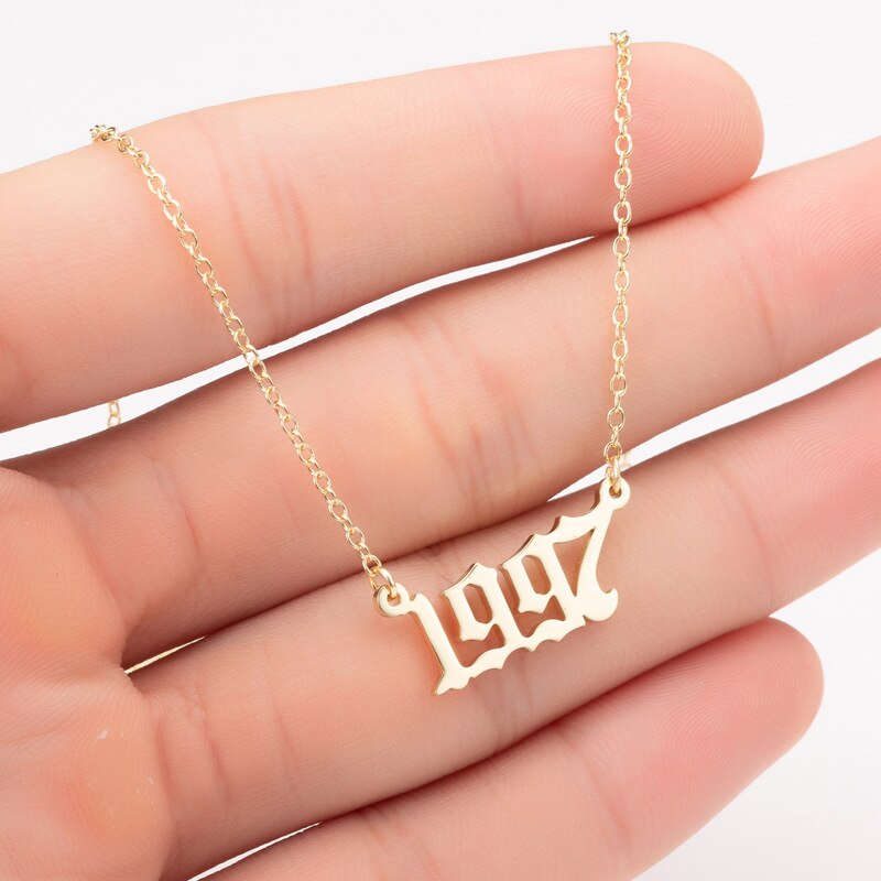Women Personalized Necklace Special Date Year Number
