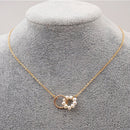 Ring & Pearls Titanium Steel Necklace