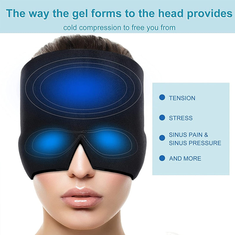 Hot & Cold Gel Therapy Headache Migraine Relief Cap