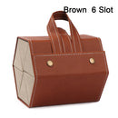 Portable Eyeglasses PU Leather Case Organizer