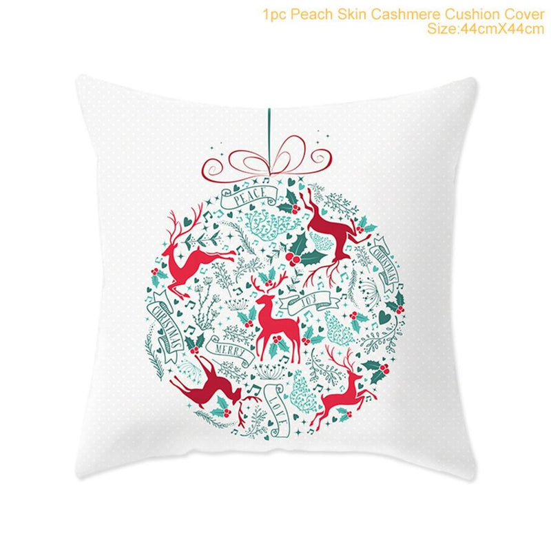 FENGRISE 45x45cm Cotton Linen Merry Christmas Cover Cushion