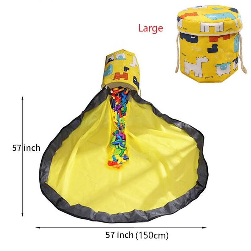 Convenient Toy Storage Bag Basket / Large Play Mat