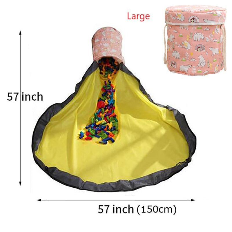 Convenient Toy Storage Bag Basket / Large Play Mat