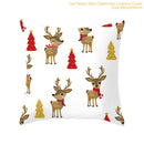 FENGRISE 45x45cm Cotton Linen Merry Christmas Cover Cushion