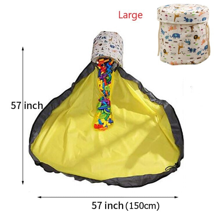 Convenient Toy Storage Bag Basket / Large Play Mat