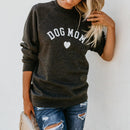 DOG MOM Funny Letter Print Sweatshirt